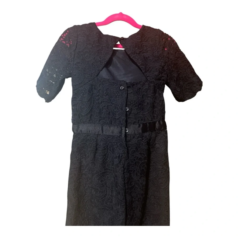 Janie and Jack Elegant Navy Blue Lace Jumpsuit Girls Size 7